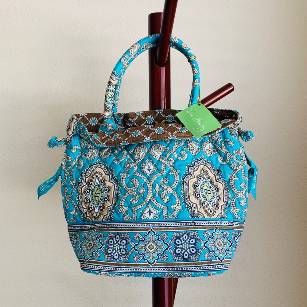 NWT Vera Bradley Small Tote Emma Totally Turq